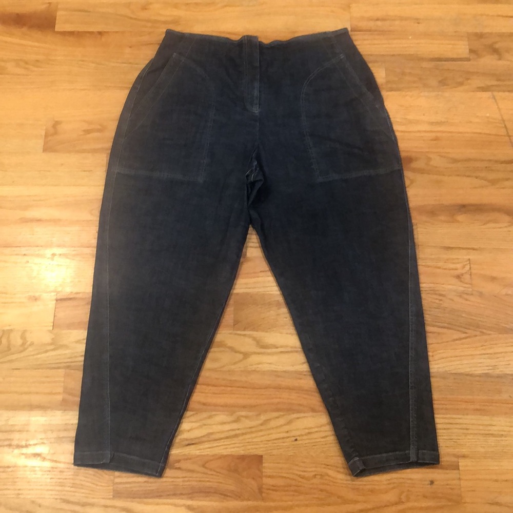 Oska Indigo Blue Jeans in Gawa style in size 4 US 12-14 balloon wide leg!